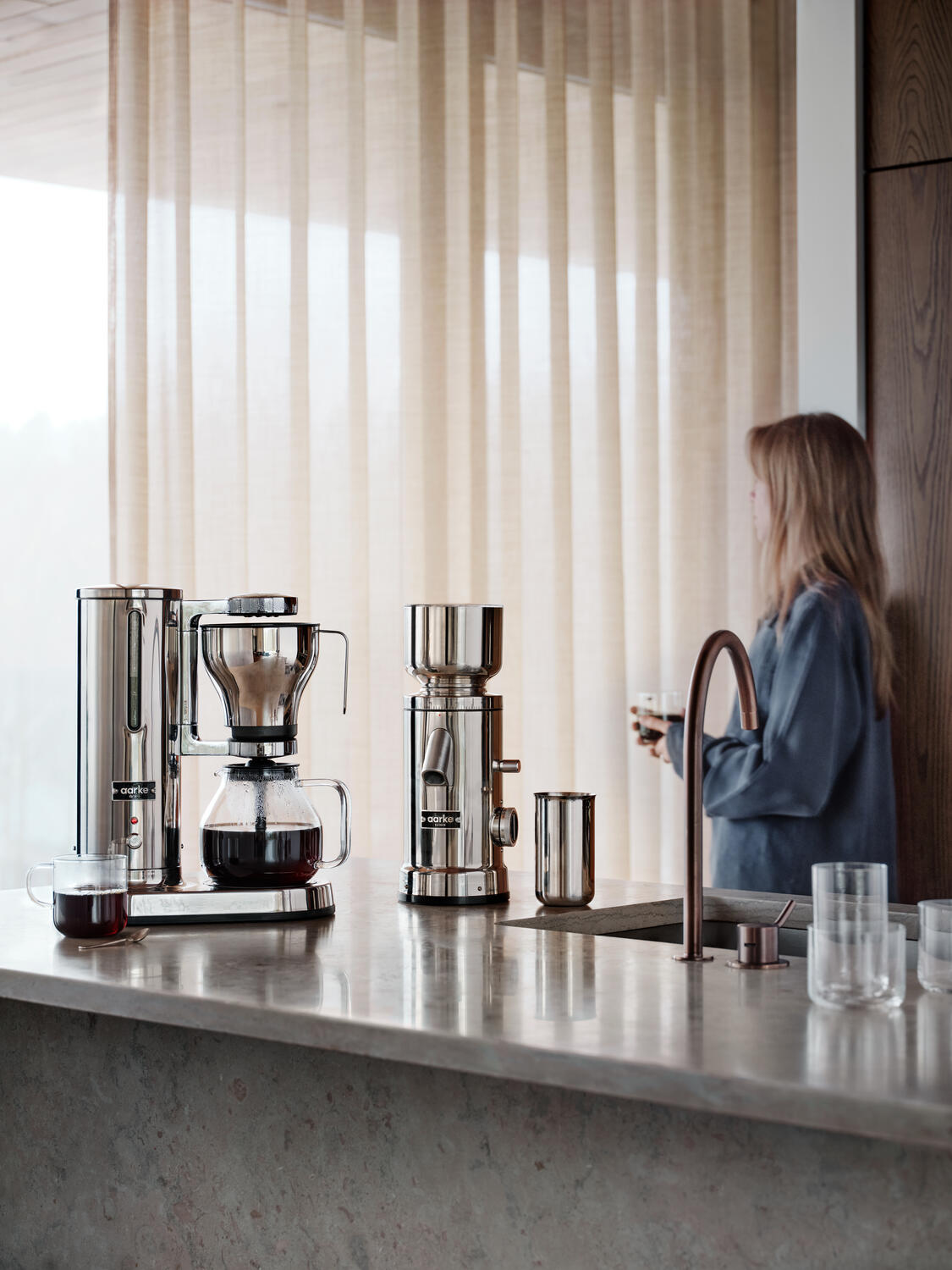 Kaffemaskine - stål